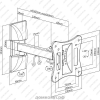 Кронштейн для ТВ Ultramounts UM 891 (VESA 75/100, поворот 90°, наклон 20°, до 15 кг) недорого. домкомп.рф